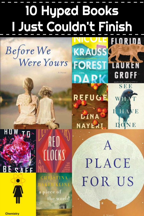 Not finishing a book is a skill I'm still working to get better at, but despite that I didn't have much trouble coming up with ten recent books I just couldn't finish.