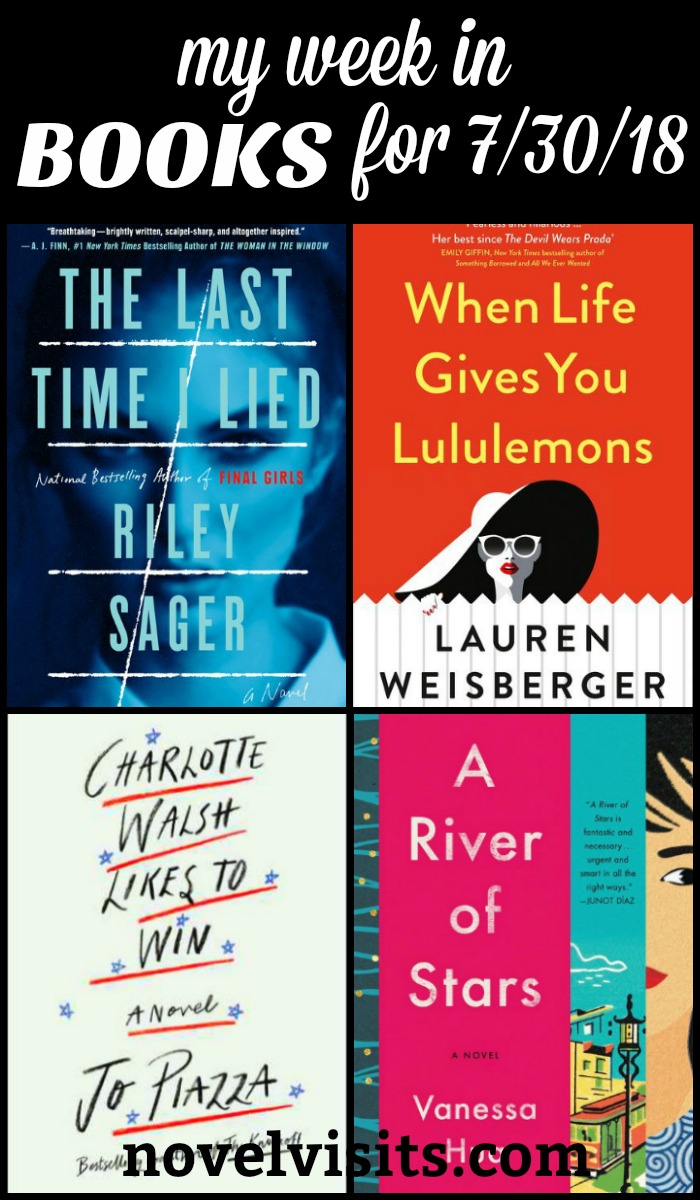 My reading was all over the place last week: from chick-lit, to a psychological thriller, to a love story featuring Chinese immigrants. It all worked one way or another!