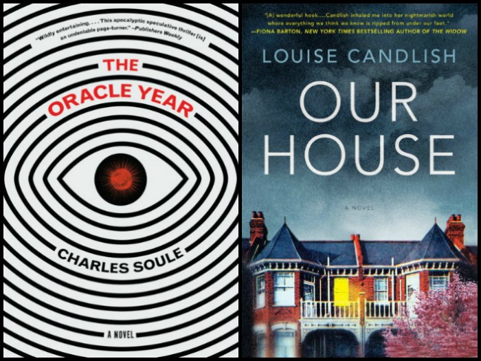 Novel Visits' My Week in Books for 8/13/18: Currently Reading - The Oracle Year by Charles Soule aand Our House by Louise Candlish