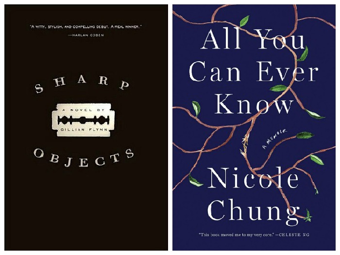 Novel Visits' My Week in Books for 9/24/18: Currently Reading - Sharp Objects by Gillian Flynn and All You Can Ever Know by Nicole Chung