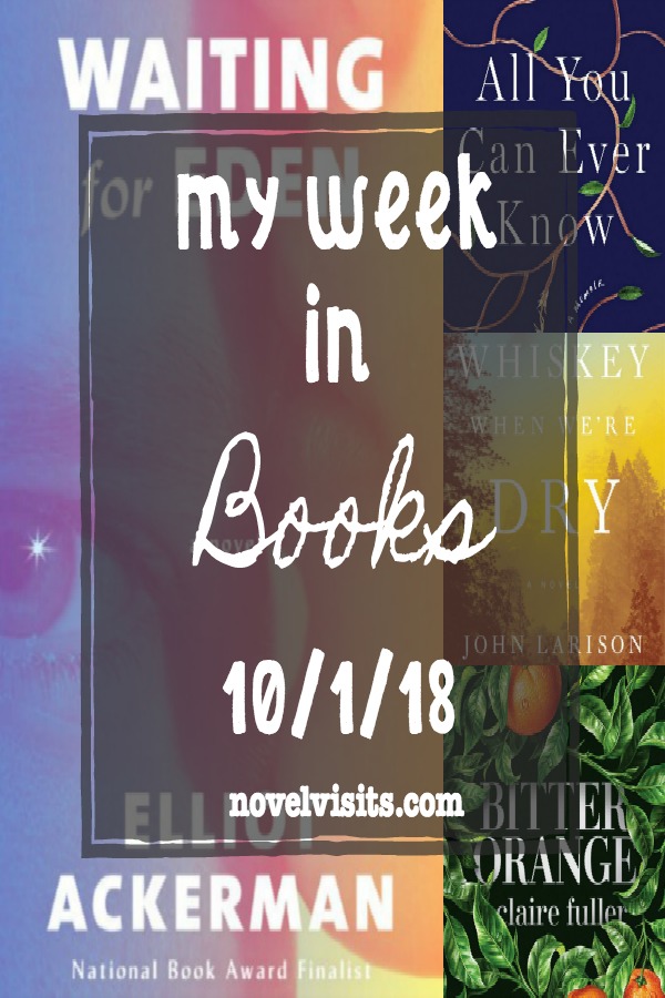 My Week in Books for 10/1/18 - Novel Visits' look back at the last week, including books completed, those currently being read & a peek at what's up next.