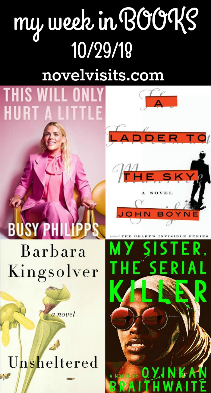 My Week in Books for 10/29/18 - It's a great week when you thoroughly enjoy everything you're reading, and I most certainly did. A psychopath, a serial killer, and a Hollywood star made for a great week in books!