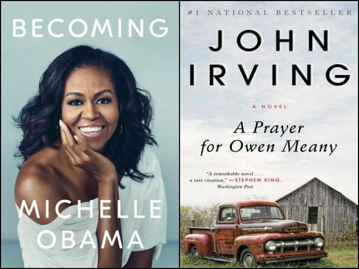 Novel Visits' My Week in Books for 11/19/18: Currently Reading - Becoming by Michelle Obama and A Prayer for Owen Meany by John Irving