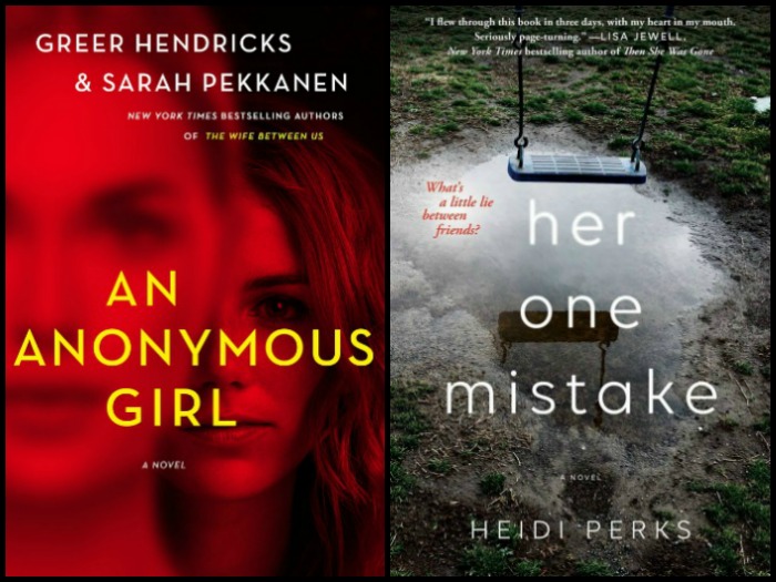 Novel Visits' My Week in Books for 1/14/19: Currently Reading - An Anonymous Girl by Greer Hendricks & Sarah Pekkanen and Her One Mistake by Heidi Perks