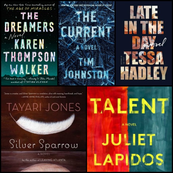 Novel Visits' My Week in Books for 1/7/19: Last Week's Reads - The Dreamers by Karen Thompson Walker, The Current by Tim Johnston, Late in the Day by Tessa Hadley, Silver Sparrow by Tayari Jones, Talent by Juliet Lapidos