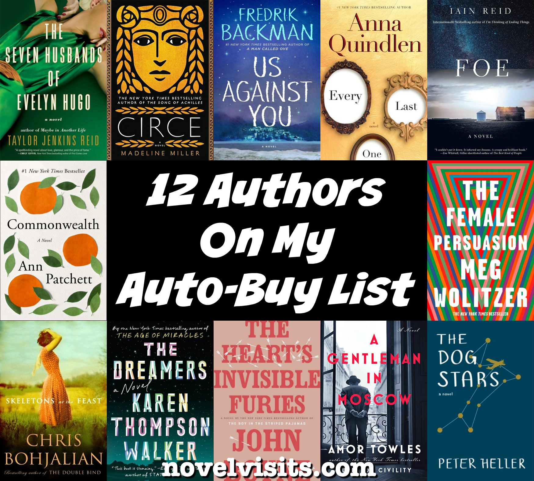 Novel Visits: 12 Authors on My Auto-Buy List