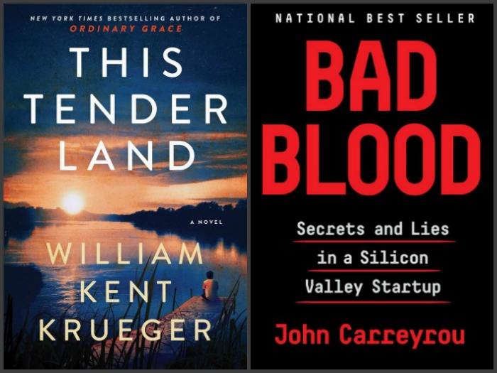 This Tender Land by William Kent Krueger and Bad Blood by John Carreyrou