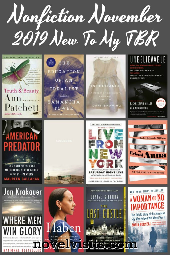 Novel Visits' Nonfiction November 2019 New To My TBR