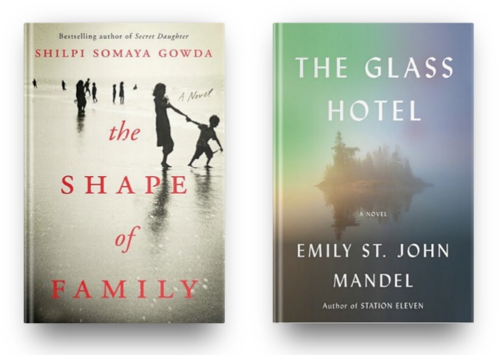 The Shape of a Family by Shilpi Somaya Gowda and The Glass Hotel by Emily St. John Mandel