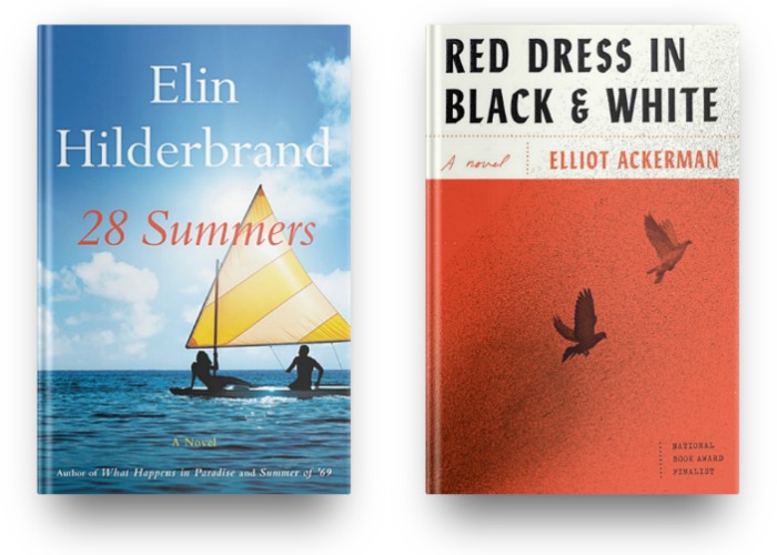 28 Summers by Elin Hilderbrand and Red Dress in Black & White by Elliot Ackerman