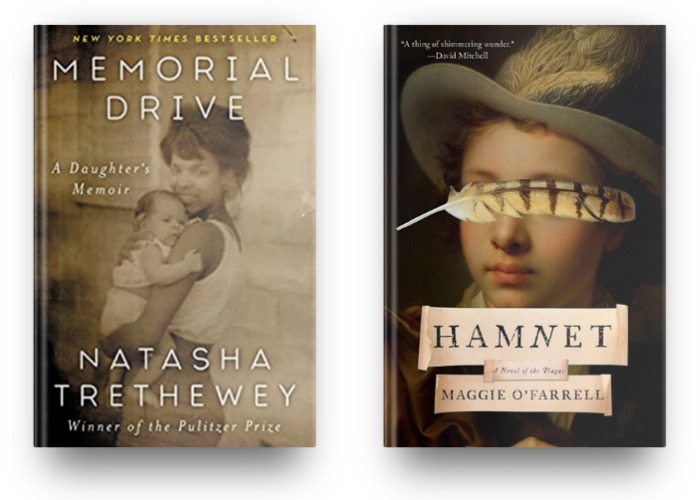 Memorial Drive by Natasha Trethewey and Hamnet by Maggie O'Farrell